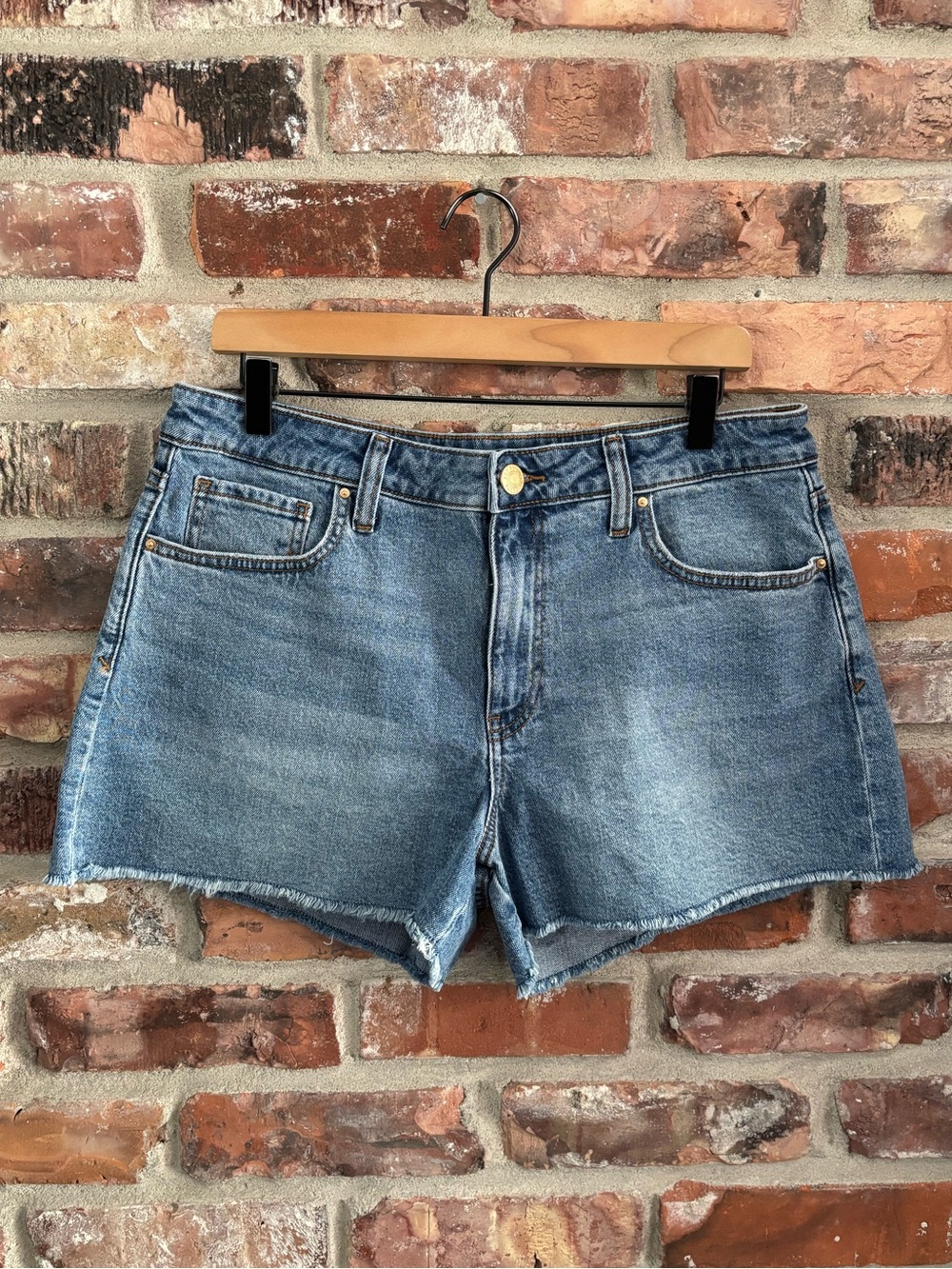 KUT High Rise Cut Off Jean Shorts, 10